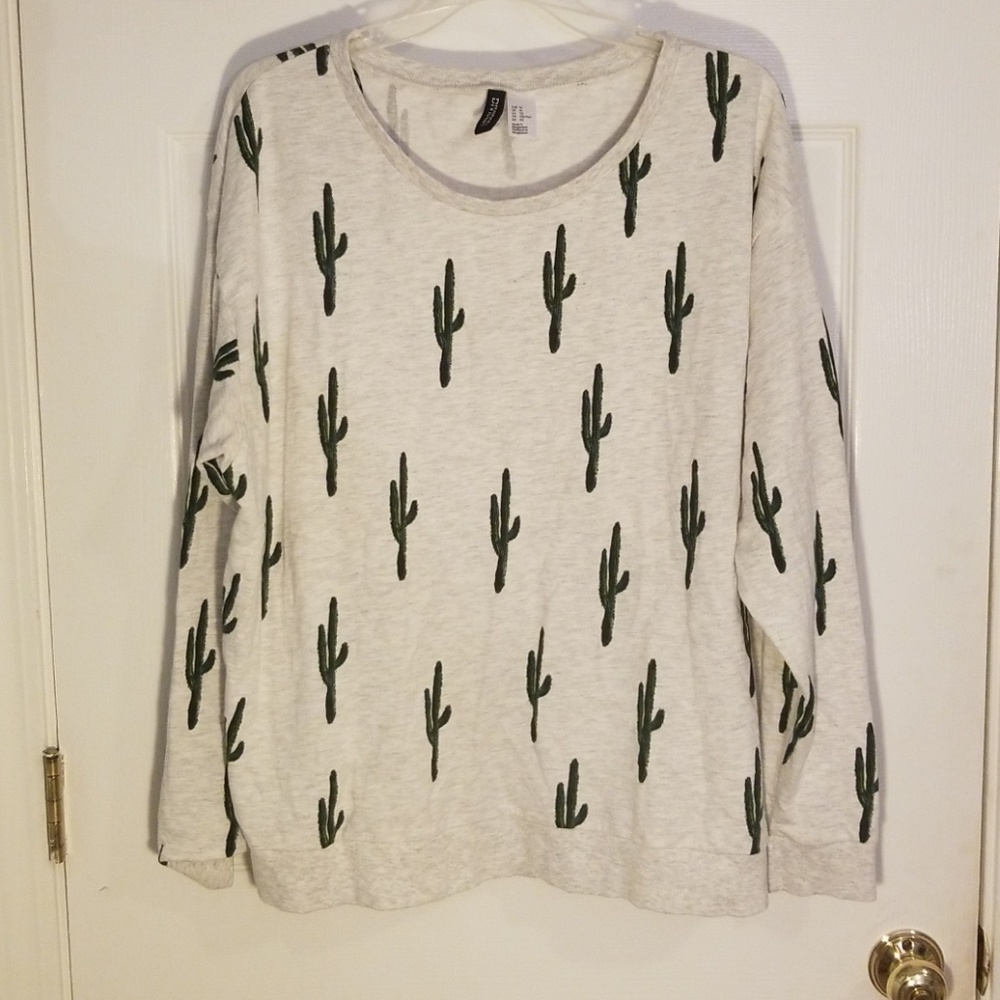 H&M Cactus Graphic Sweater